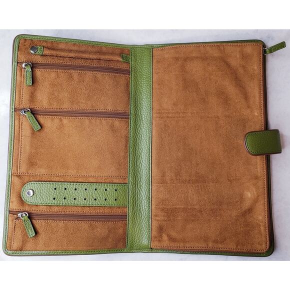 Red Envelope Jewelry Travel Case Clutch Pouch Organizer Leather (?) in Green - Picture 4 of 10